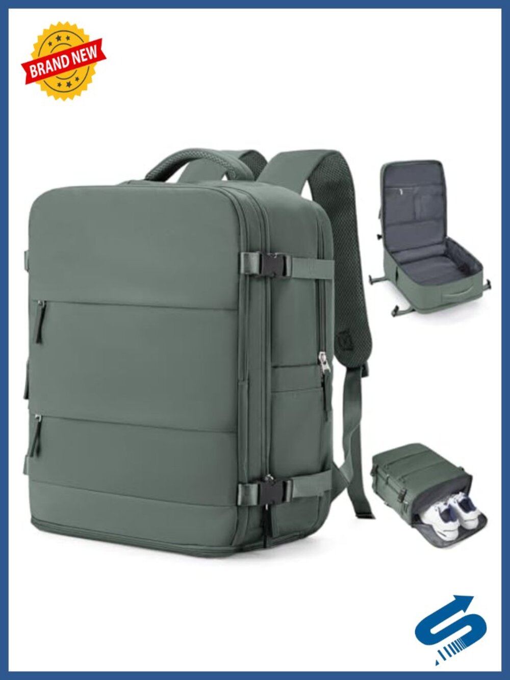 Large Travel Backpack Waterproof Polyester Carry On Laptop Backpack Gym